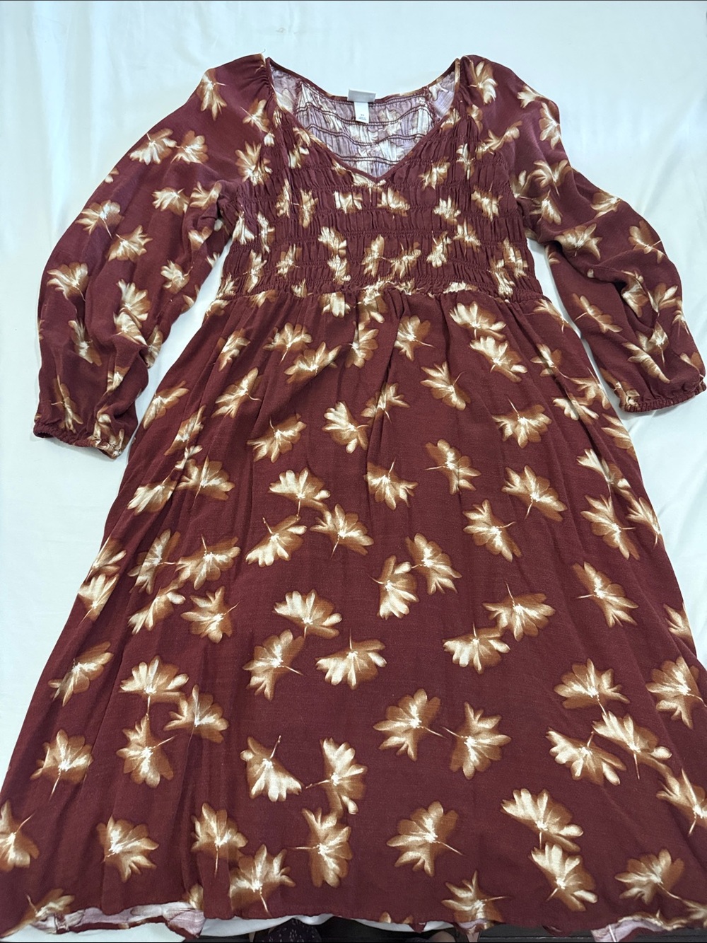 Ava & Viv Maroon long sleeve Dress
